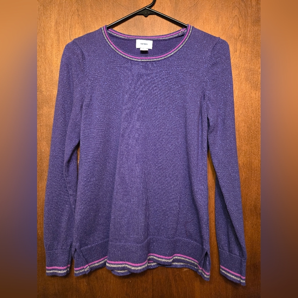 Old Navy Sparkly Purple Sweater